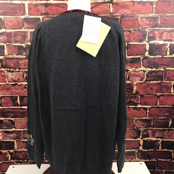 NEW Stiches in Time QVC Cardigan Sweater -Floral - Picture 4 of 8